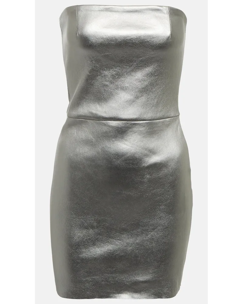 Stouls Miniabito bustier Amina in pelle Grigio