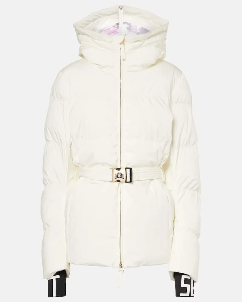Jet Set Giacca da sci Chamonix con cintura Bianco