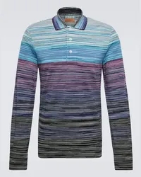 Missoni Polo in piqué di cotone a righe Multicolore