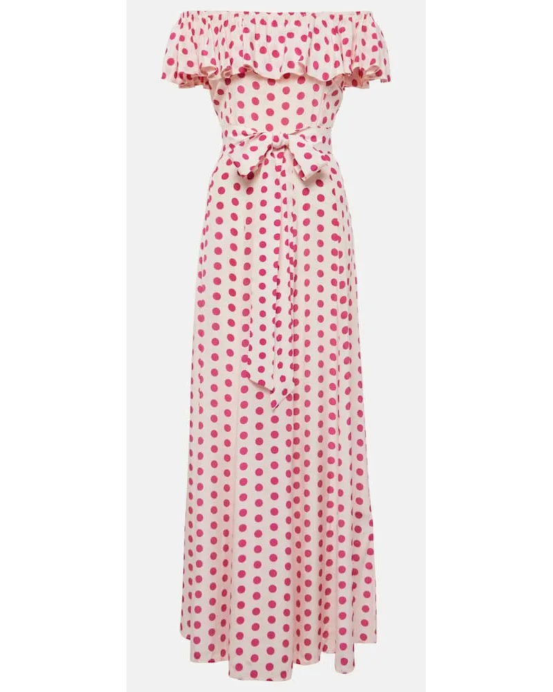 Alexandra Miro Abito midi Giselle a pois Multicolore