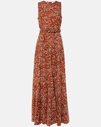 Diane von Furstenberg Abito lungo Elliot in jacquard Rosso