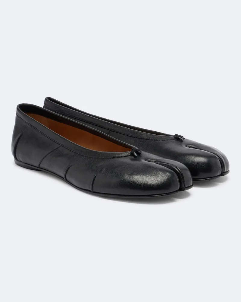 Maison Margiela Ballerine Tabi in pelle Nero