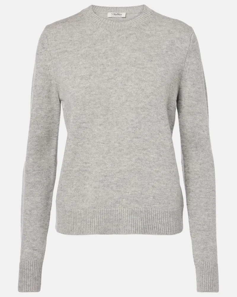 Max Mara Pullover Fedora in lana e cashmere Argento