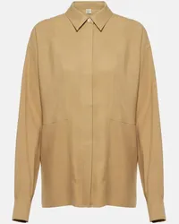 Totême Camicia in popeline di seta Beige