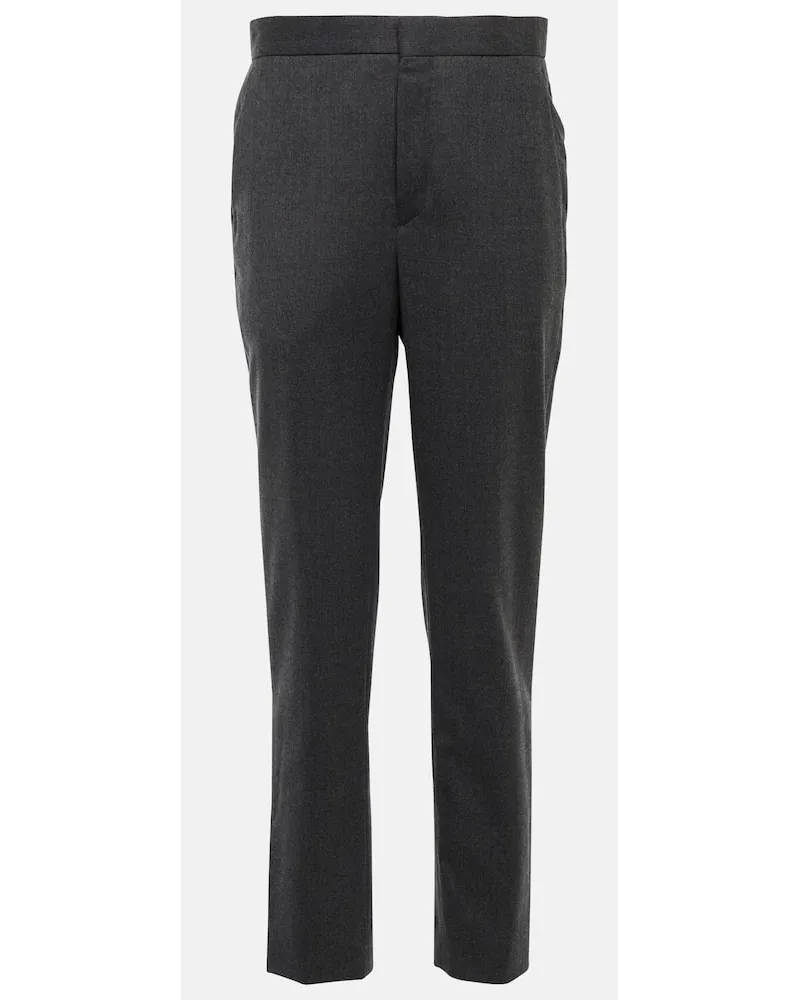 WARDROBE.NYC Pantaloni regular in flanella di lana Grigio