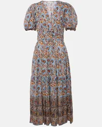 Ulla Johnson Abito midi Ilana in misto cotone Multicolore