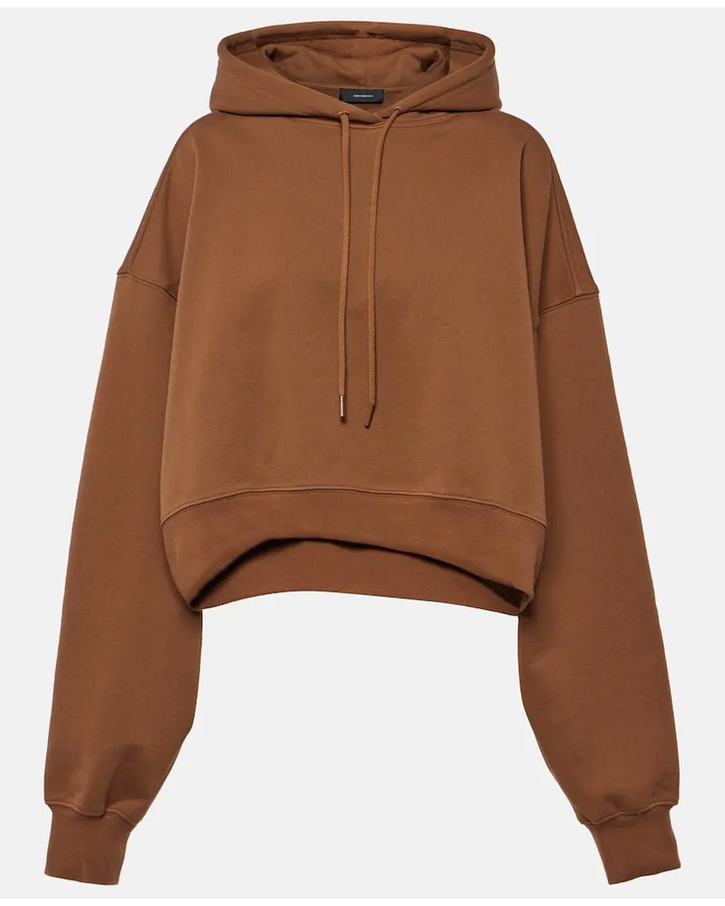 WARDROBE.NYC Felpa oversize in jersey di cotone Marrone