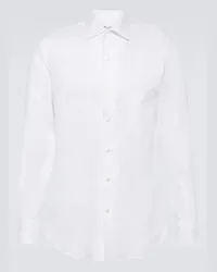 Loro Piana Camicia André in lino Bianco