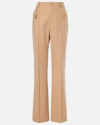 Chloé Chloé Pantaloni slim in cotone Marrone