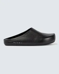 Marni Mules Fussbett in pelle Nero