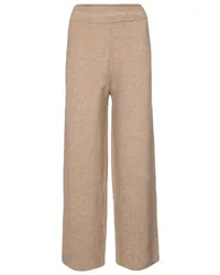 FRANKIE Shop Pantaloni in maglia di misto lana Beige