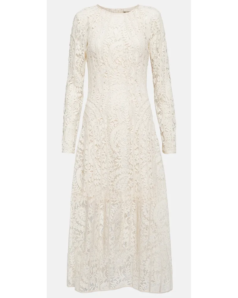 Zimmermann Abito midi Devi in pizzo Beige