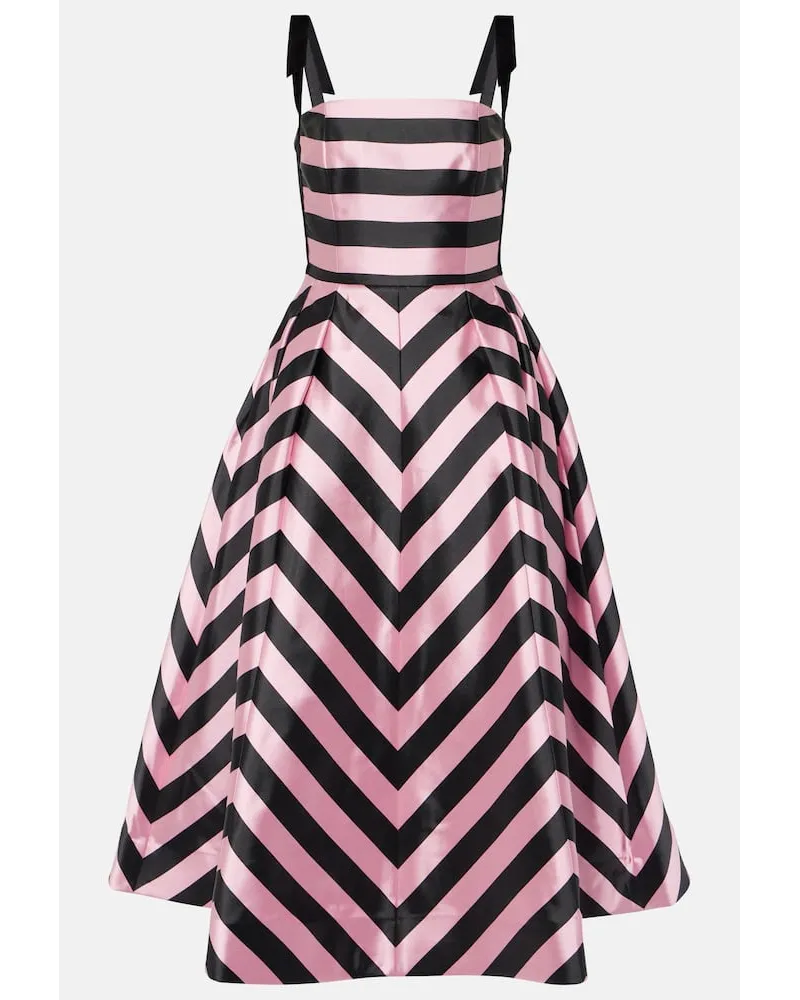 Rebecca Vallance Abito midi Jocelyn a righe Multicolore