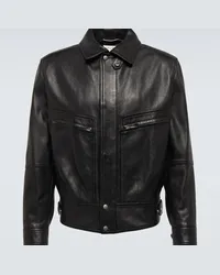 Saint Laurent Giacca blouson in pelle Nero