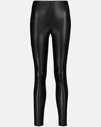 Wolford Leggings Jo in similpelle e jersey Nero