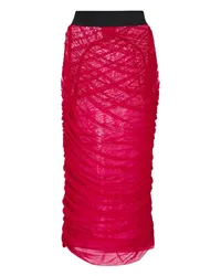 Dries van Noten Gonna midi in mesh Rosa