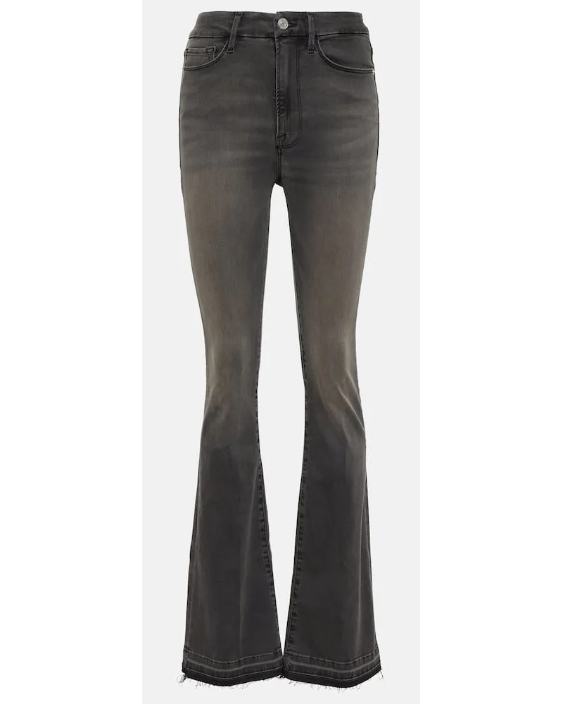 Frame Denim Jeans flared Le Super High Rise Mini Nero