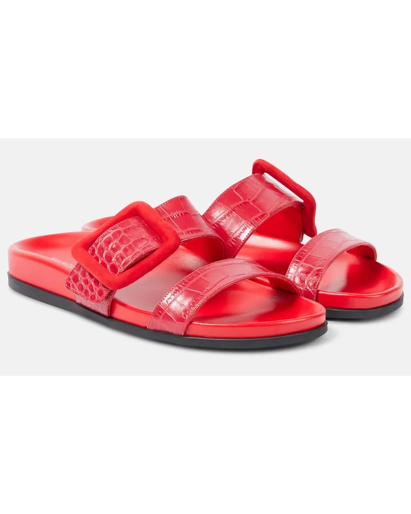 Manolo Blahnik Sandali Mayfu in pelle stampata Rosso