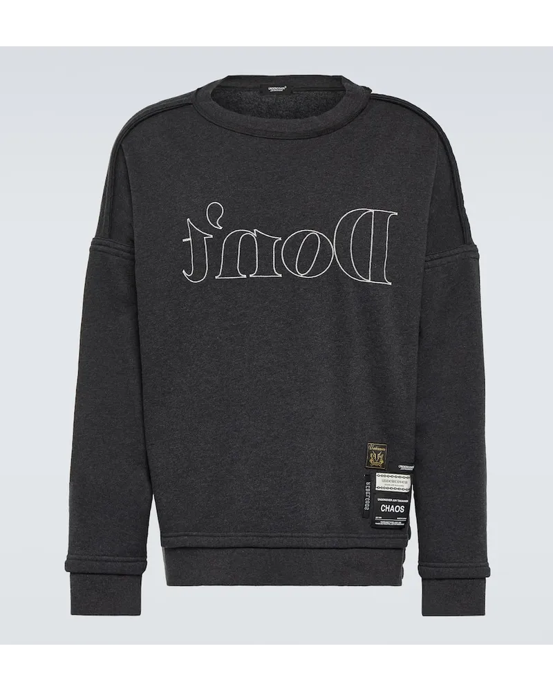 Undercover Felpa in misto cotone con ricamo Nero