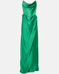 Vivienne Westwood Abito lungo in raso Verde