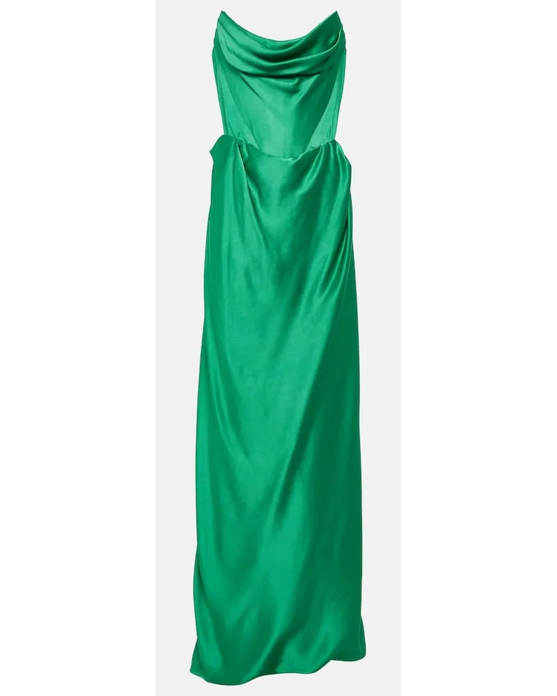 Vivienne Westwood Abito lungo in raso Verde