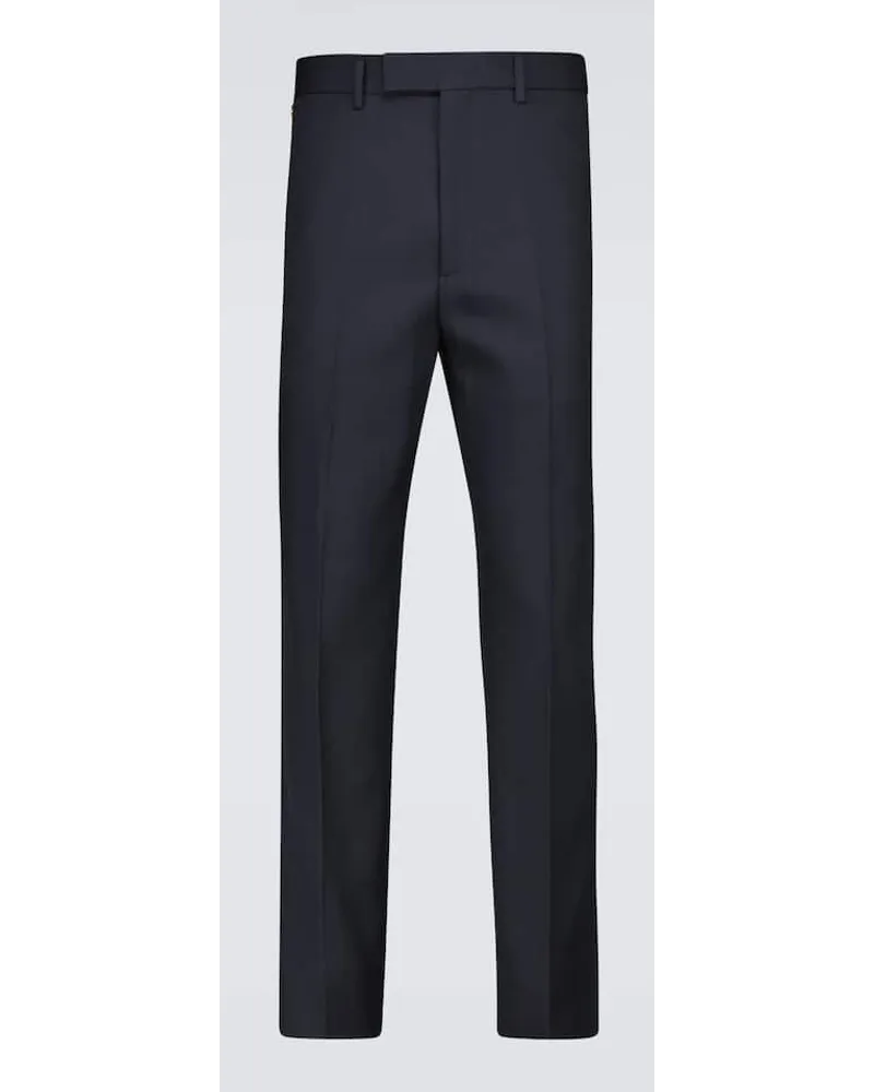Gucci Pantaloni crop in cotone Blu