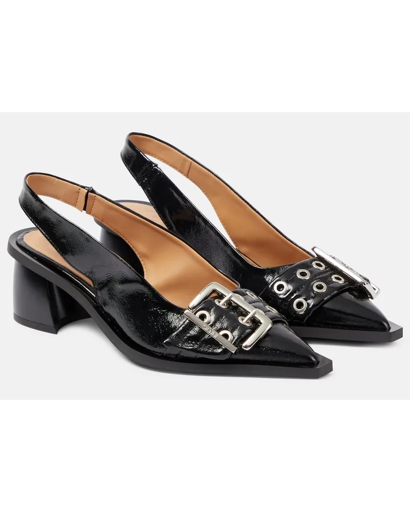 Ganni Pumps slingback in similpelle Nero