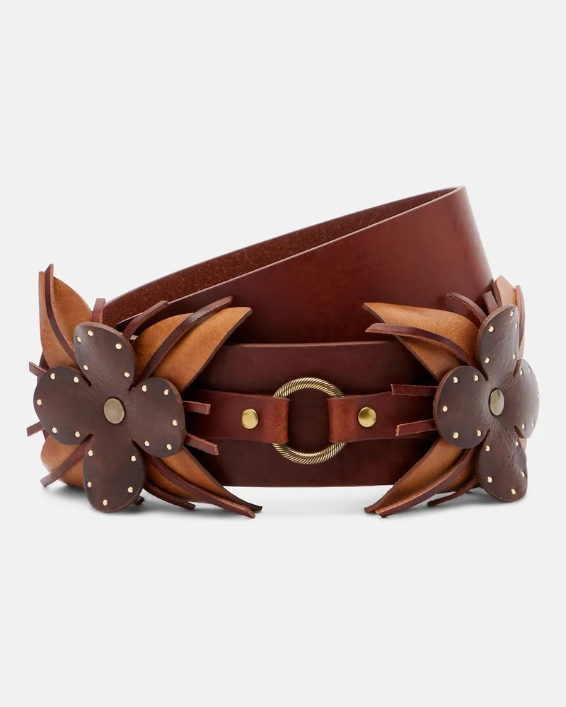 Isabel Marant Cintura Aska in pelle Marrone