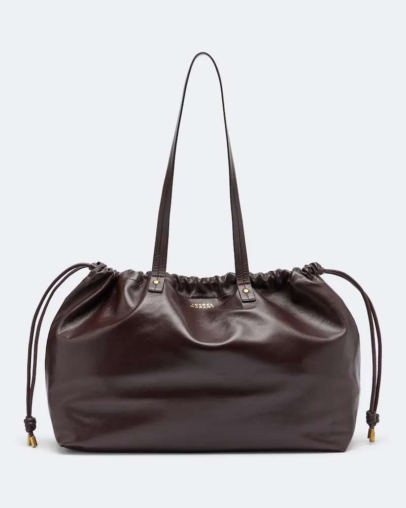 Isabel Marant Borsa a spalla Silven Large in pelle Borgogna