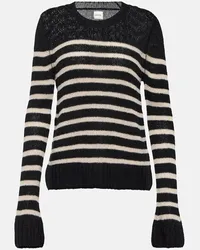 KHAITE Pullover Tilda in cashmere a righe Nero