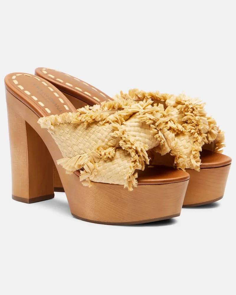 Dolce & Gabbana Mules con plateau Beige