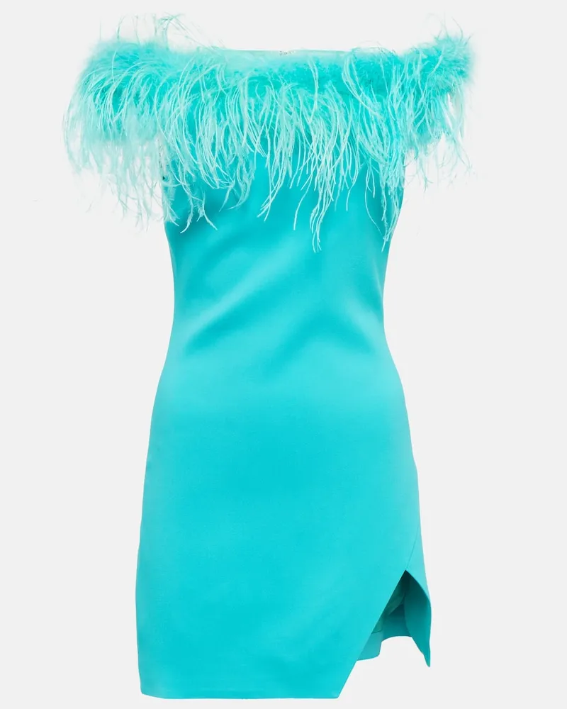 Giuseppe di Morabito Miniabito con piume Blu