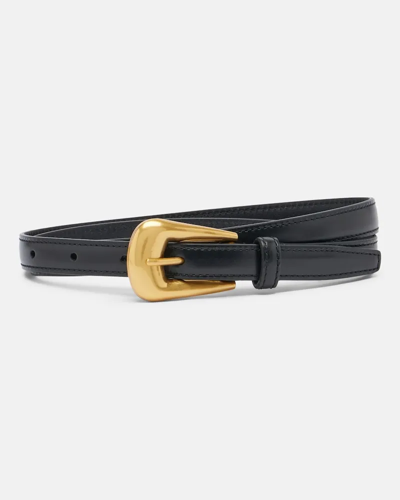 Saint Laurent Cintura in pelle Nero