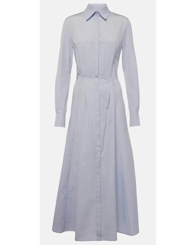 Gabriela Hearst Abito chemisier Eugene in cotone Blu