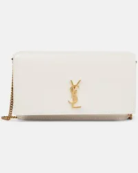 Saint Laurent Borsa porta smartphone Cassandre in pelle Bianco