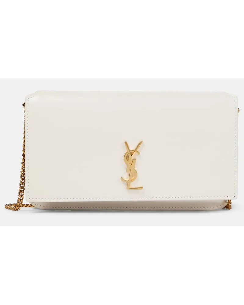 Saint Laurent Borsa porta smartphone Cassandre in pelle Bianco