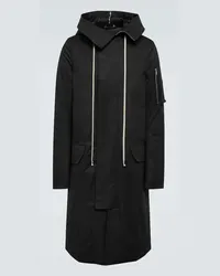 Rick Owens Parka in popeline di misto cotone Nero