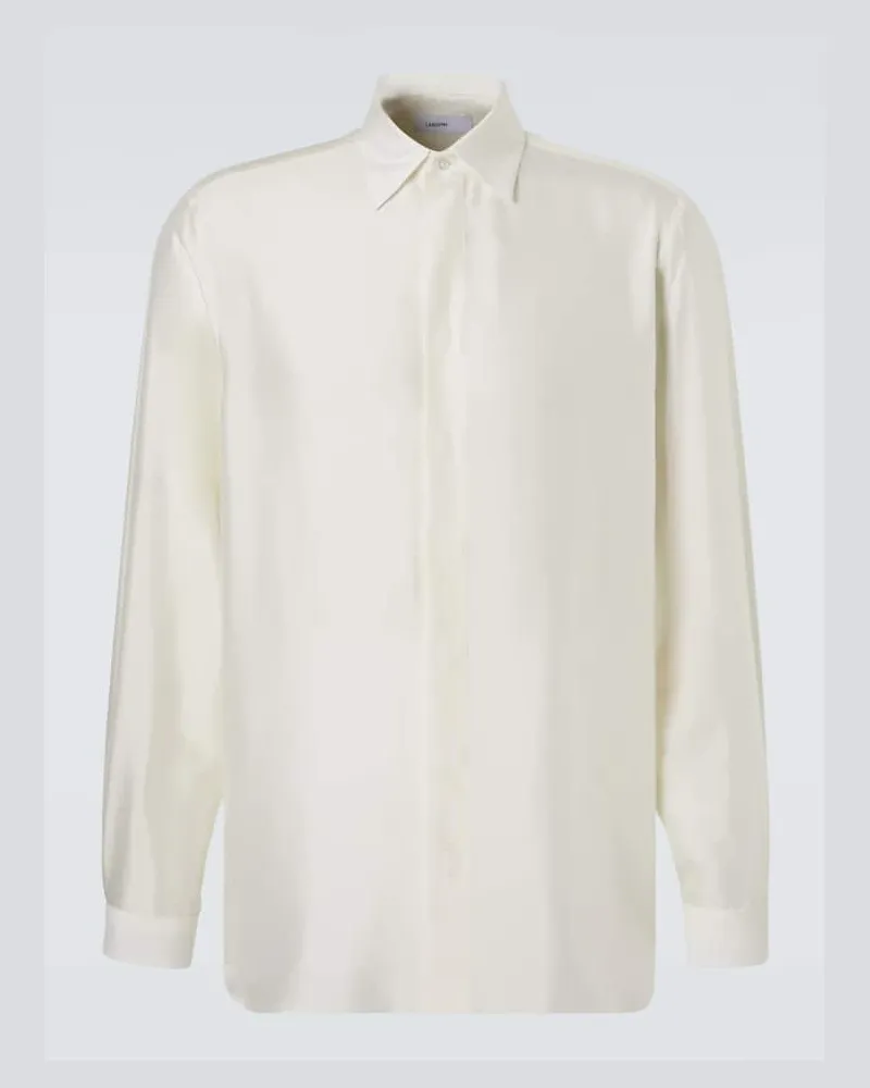 LARDINI Camicia in seta Bianco