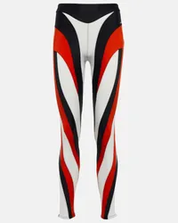 Thierry Mugler Leggings a vita alta Multicolore