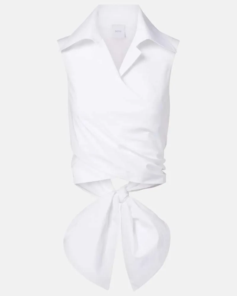 Patou Top in cotone con cut-out Bianco