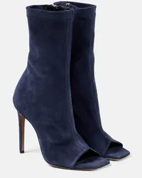 Paris Texas Stivaletti Amanda 105 in suede Blu