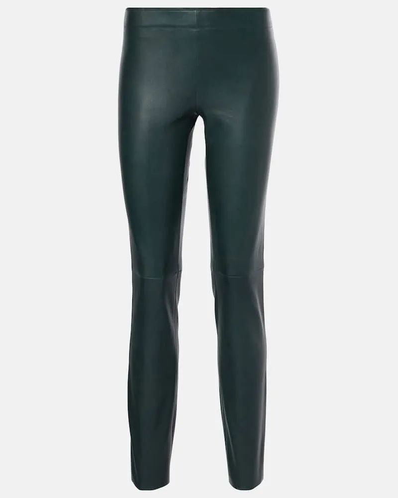 Stouls Pantaloni slim Jacky in pelle Nero