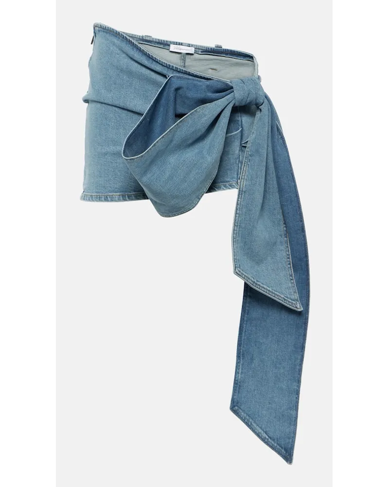 Blumarine Minigonna di jeans con logo Blu