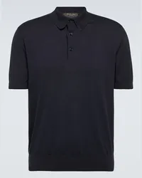 Loro Piana Polo in cotone Blu