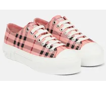 Burberry Sneakers in canvas Vintage Check Rosa
