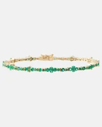 Ileana Makri Bracciale Rivulet in oro 18kt con smeraldi Oro