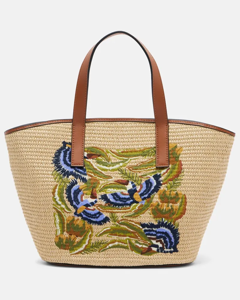 FARM Rio Shopper Basket Small con pelle Multicolore