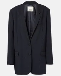 Isabel Marant Blazer Oceanyga in crêpe a righe Blu