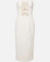 Rebecca Vallance Bridal - Abito midi Ophelia in crêpe Bianco