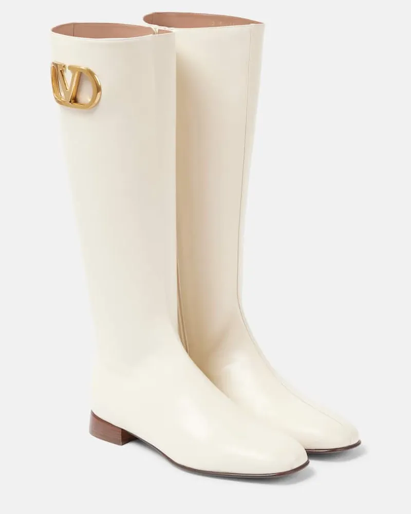 Valentino Garavani Stivali VLogo Signature in pelle Bianco